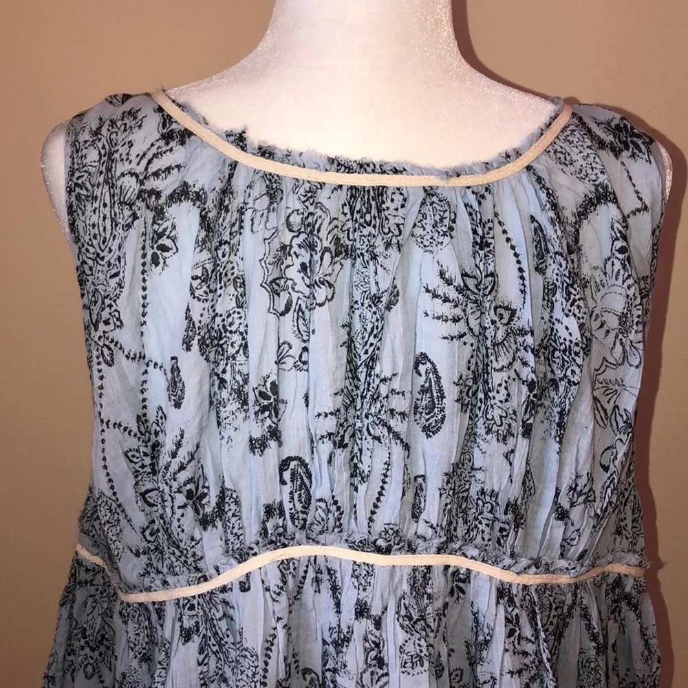 Free People Sundown Nightie Mini Dress Blue - Picture 9 of 16